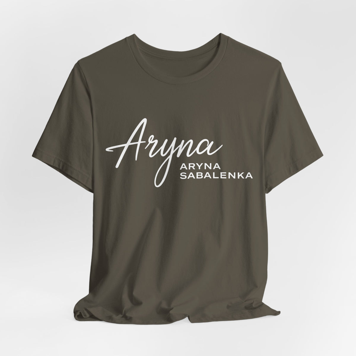 Sabalenka Classic White Tee — Plain Short Sleeve T-Shirt