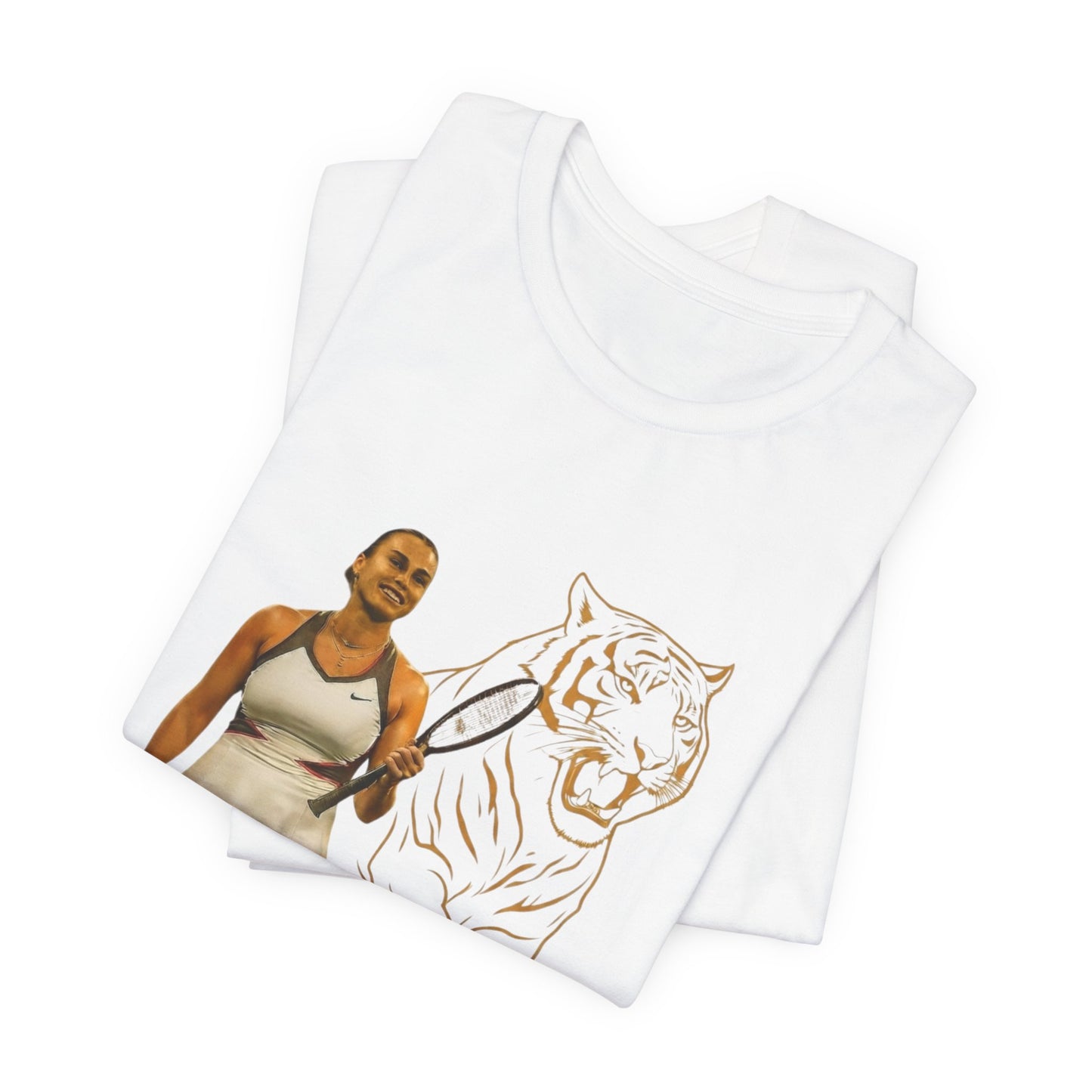 Sabalenka The Tigress Graphic Tee — Empowered Woman & Tiger Illustration