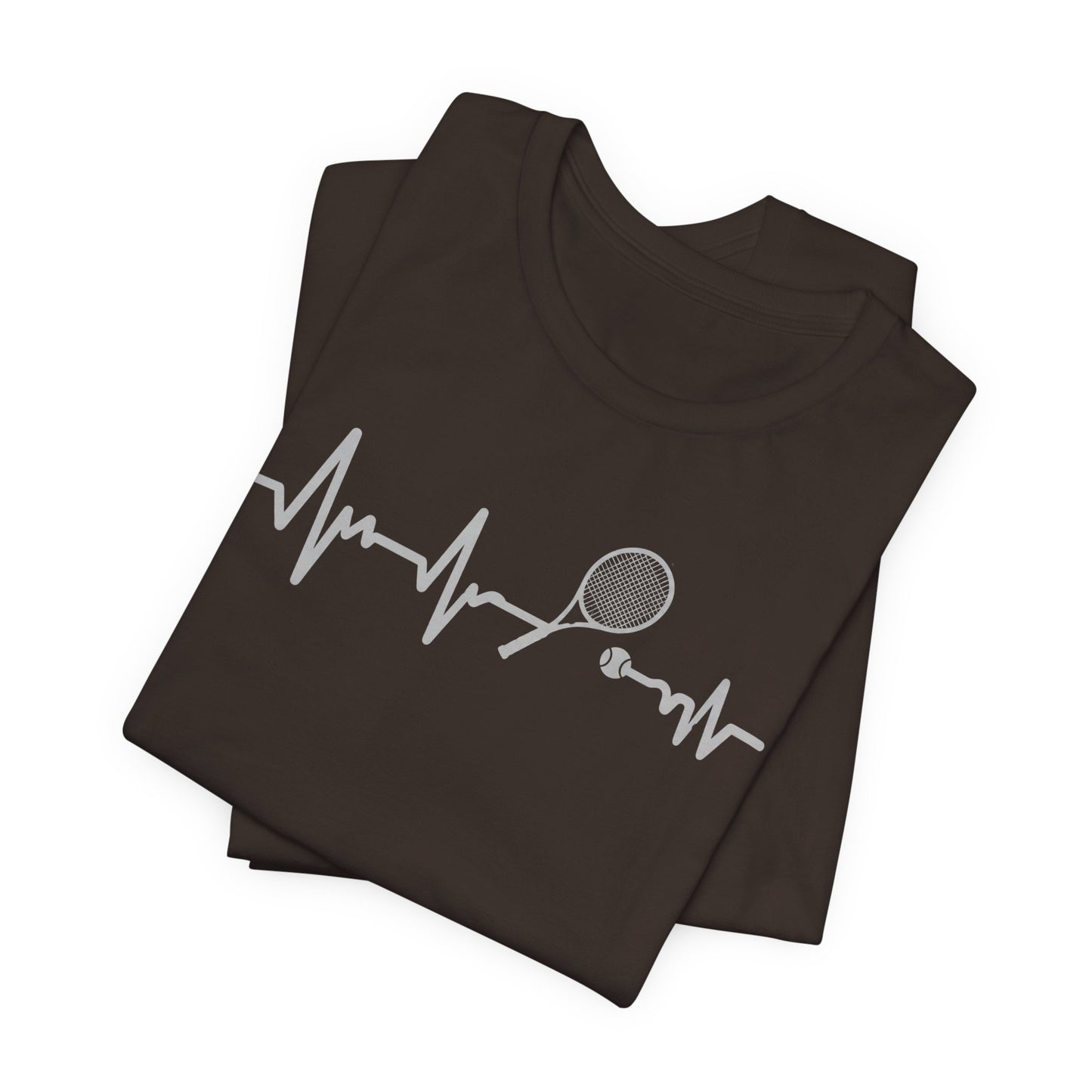 Tennis Heartbeat Tee — Racket Pulse Graphic T-Shirt