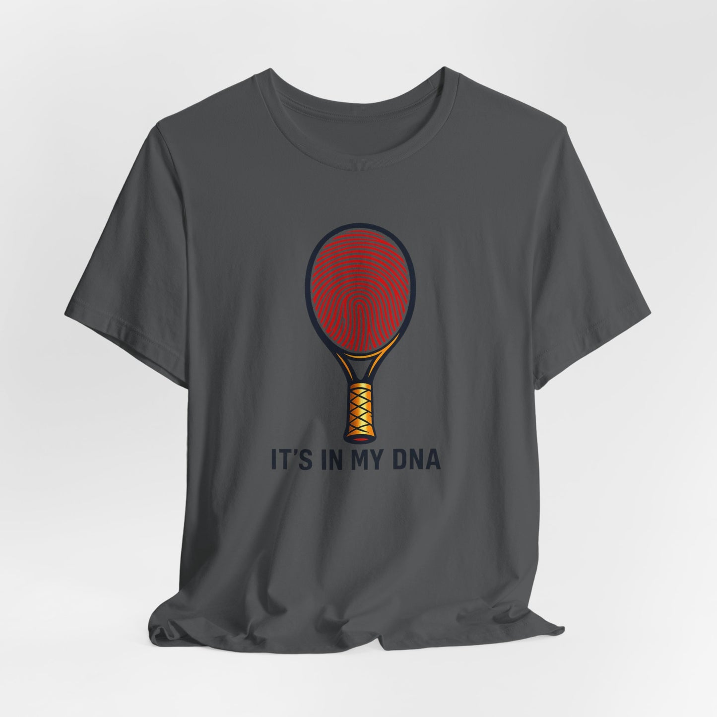 Tennis DNA T‑Shirt — "It's In My DNA" Racket Fingerprint Tee