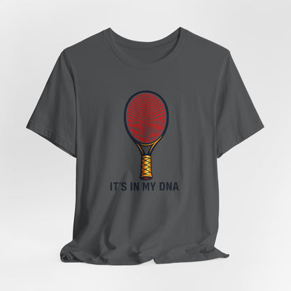 Tennis DNA T‑Shirt — "It's In My DNA" Racket Fingerprint Tee
