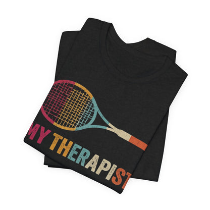 Tennis 'My Therapist' Graphic Tee — Funny Tennis Player Gift