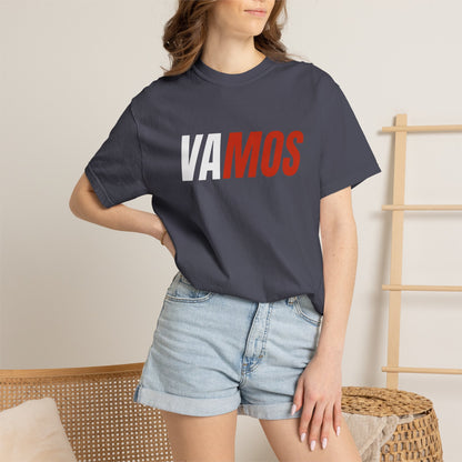 VAMOS Graphic T-Shirt — Bold Two-Tone Sports Fan Tee