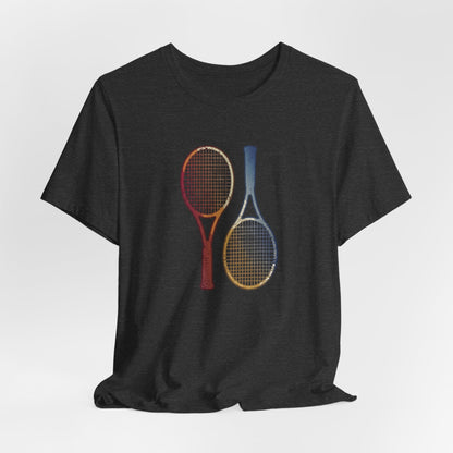 Tennis Rackets Tee — Vintage Wooden Racquets Graphic Shirt