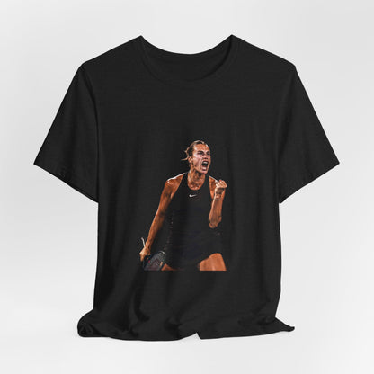 Tennis Player Aryna Sabalenka Victory Graphic Tee