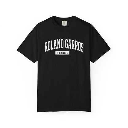 Roland Garros Retro Tennis Tee — Paris 2026 Garment-Dyed Court Shirt