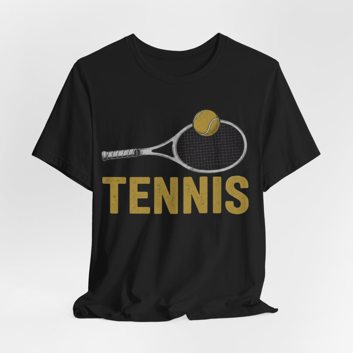 Tennis Racket & Ball Tee — Retro Athletic Tennis T‑Shirt