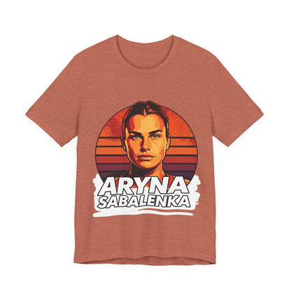Aryna Sabalenka Graphic Tee — Vintage Sunset Tennis Player T-Shirt