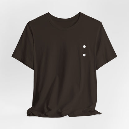 Minimal Dot Chest Tee — Casual Everyday Short Sleeve Shirt