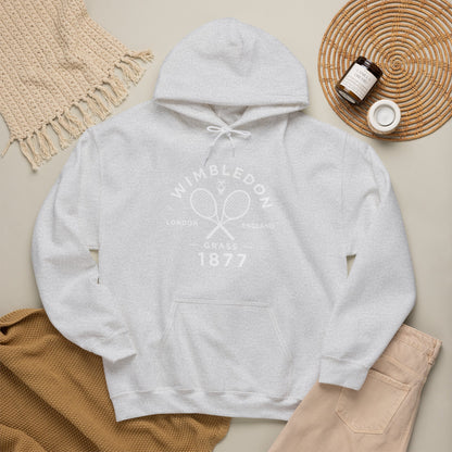 Wimbledon 1877 Tennis Hoodie — Classic Racquets Logo Pullover