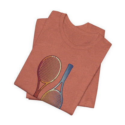 Tennis Rackets Tee — Vintage Wooden Racquets Graphic Shirt