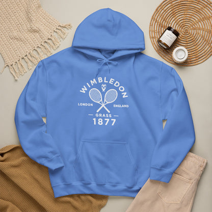 Wimbledon 1877 Tennis Hoodie — Classic Racquets Logo Pullover