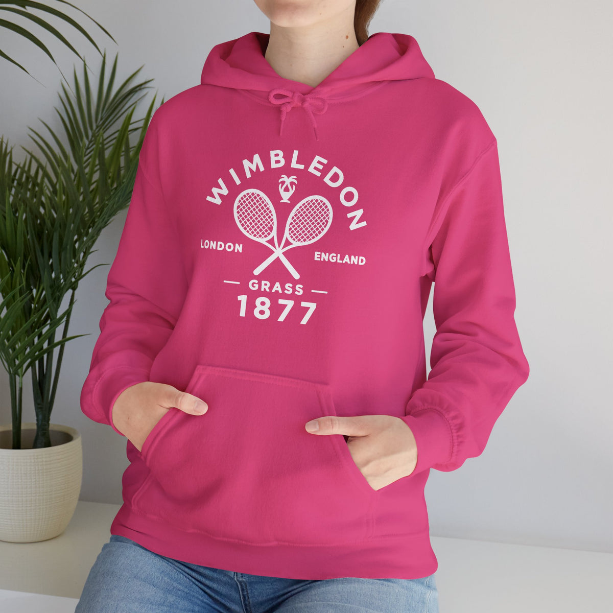 Wimbledon 1877 Tennis Hoodie — Classic Racquets Logo Pullover