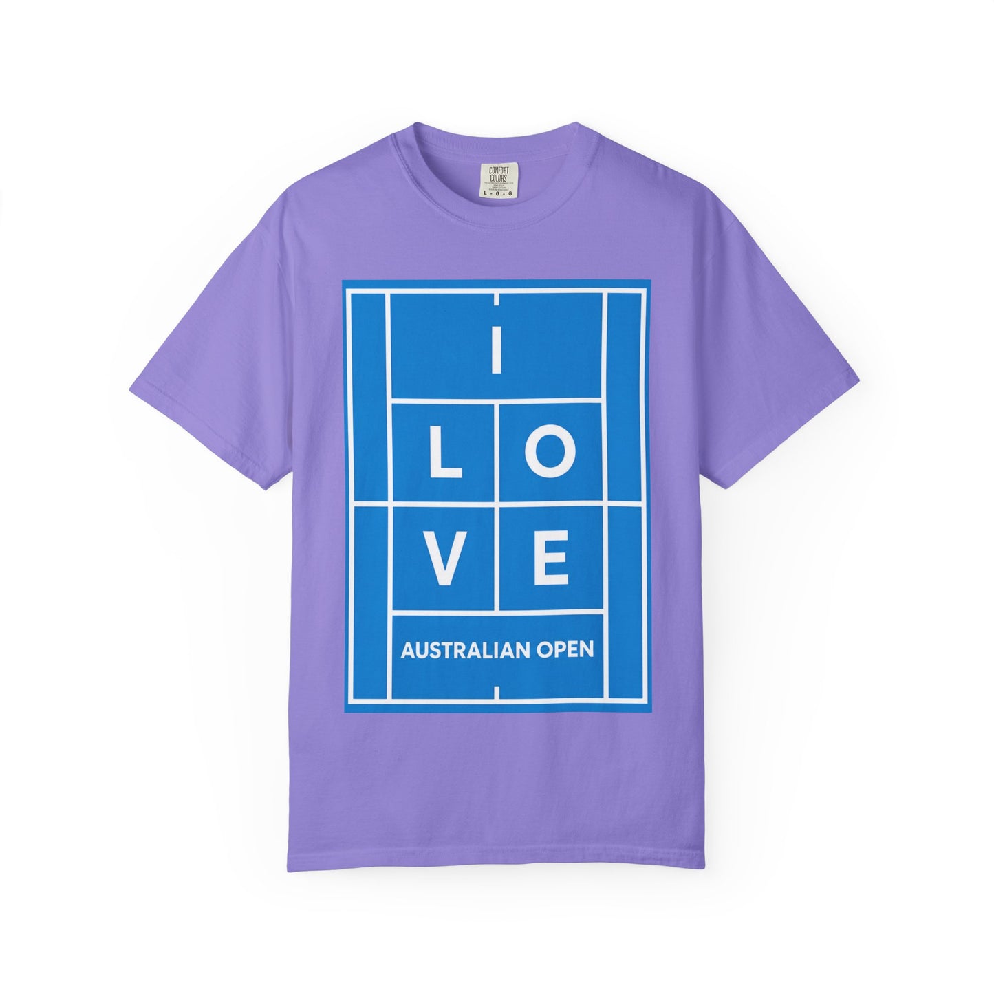 "I LOVE" Australian Open Tennis Court Graphic