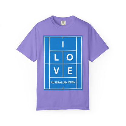 "I LOVE" Australian Open Tennis Court Graphic