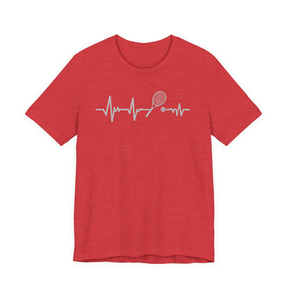 Tennis Heartbeat Tee — Racket Pulse Graphic T-Shirt