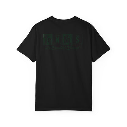 Tennis Graphic T-Shirt — 'Tennis: An Essential Element' Vintage Player Collage
