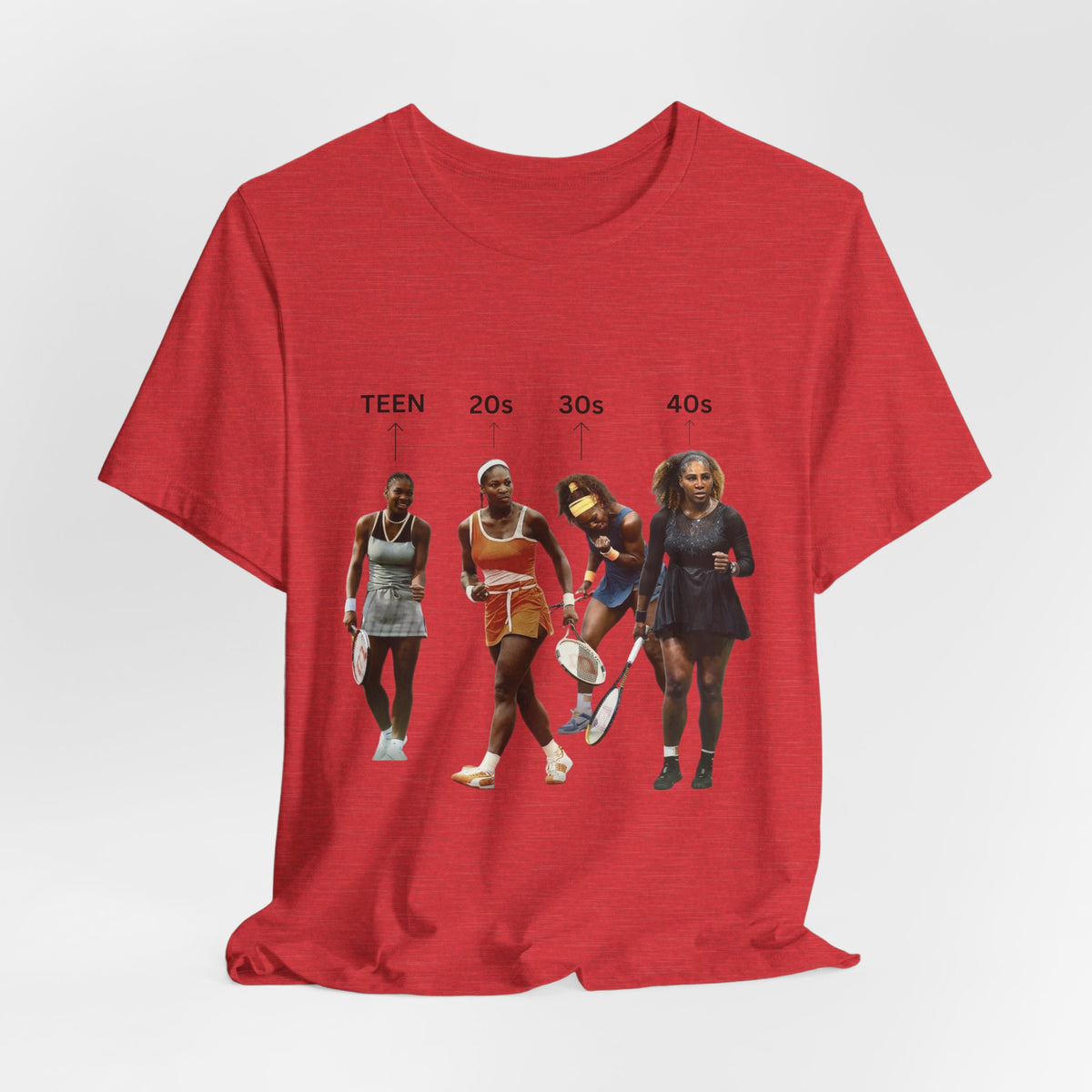 T-Shirt — Serena Williams Life Stages Graphic Tee (Teen · 20s · 30s · 40s)