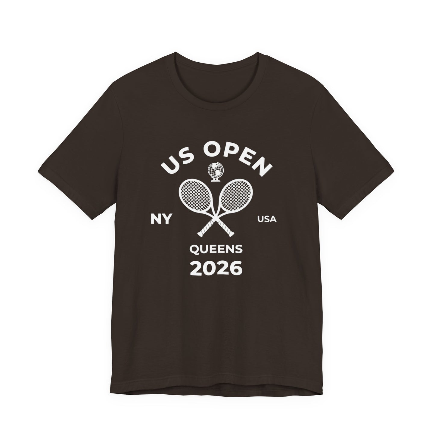 US Open Queens 2026 Tennis Tee — NY USA Vintage Racket T-Shirt