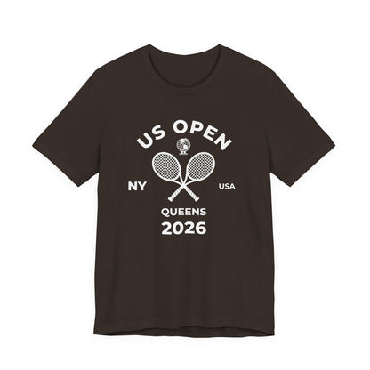 US Open Queens 2026 Tennis Tee — NY USA Vintage Racket T-Shirt