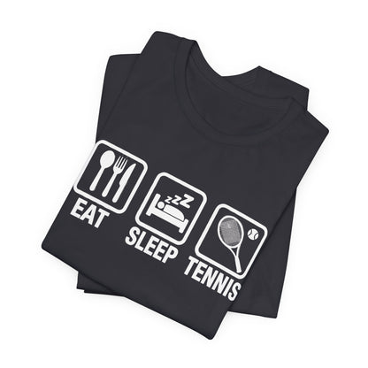 Tennis Tee — "Eat Sleep Tennis" Graphic Shirt