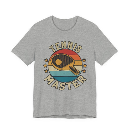 Tennis Master Tee — Retro Paddle & Ball Vintage-Style Tennis Shirt
