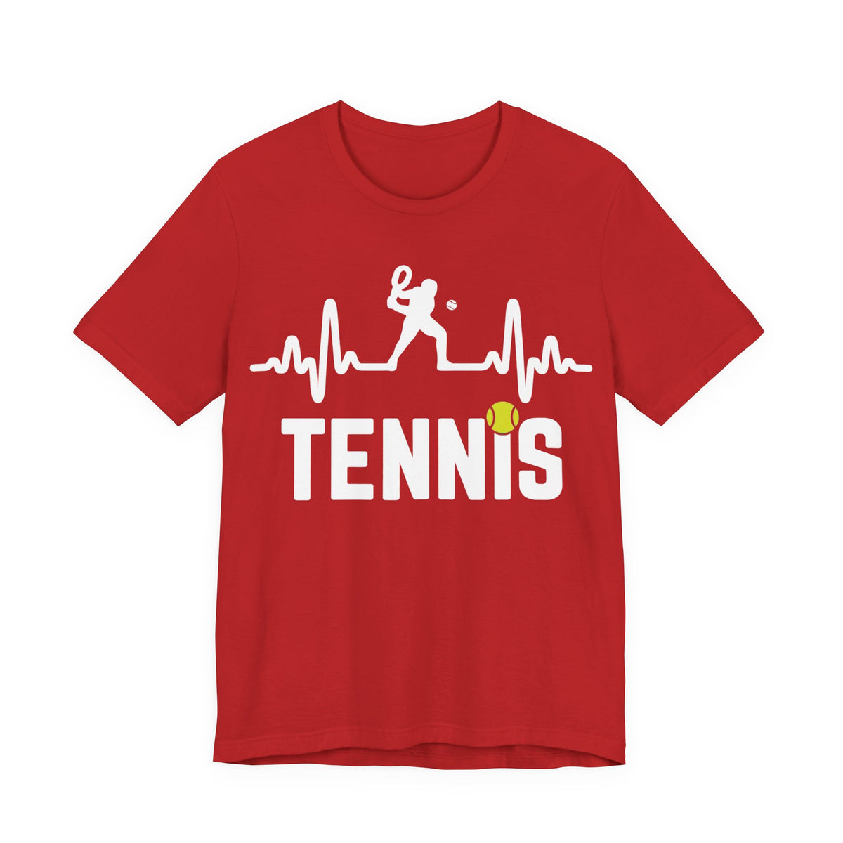 Tennis Pulse Tee — Heartbeat Tennis Player Graphic Shirt