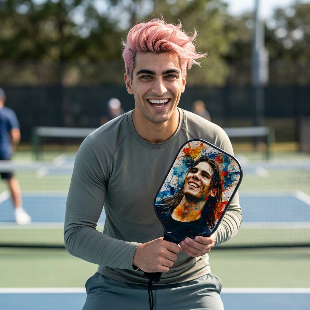 Rafael Nadal Color Splash Portrait Pickleball Paddle Set
