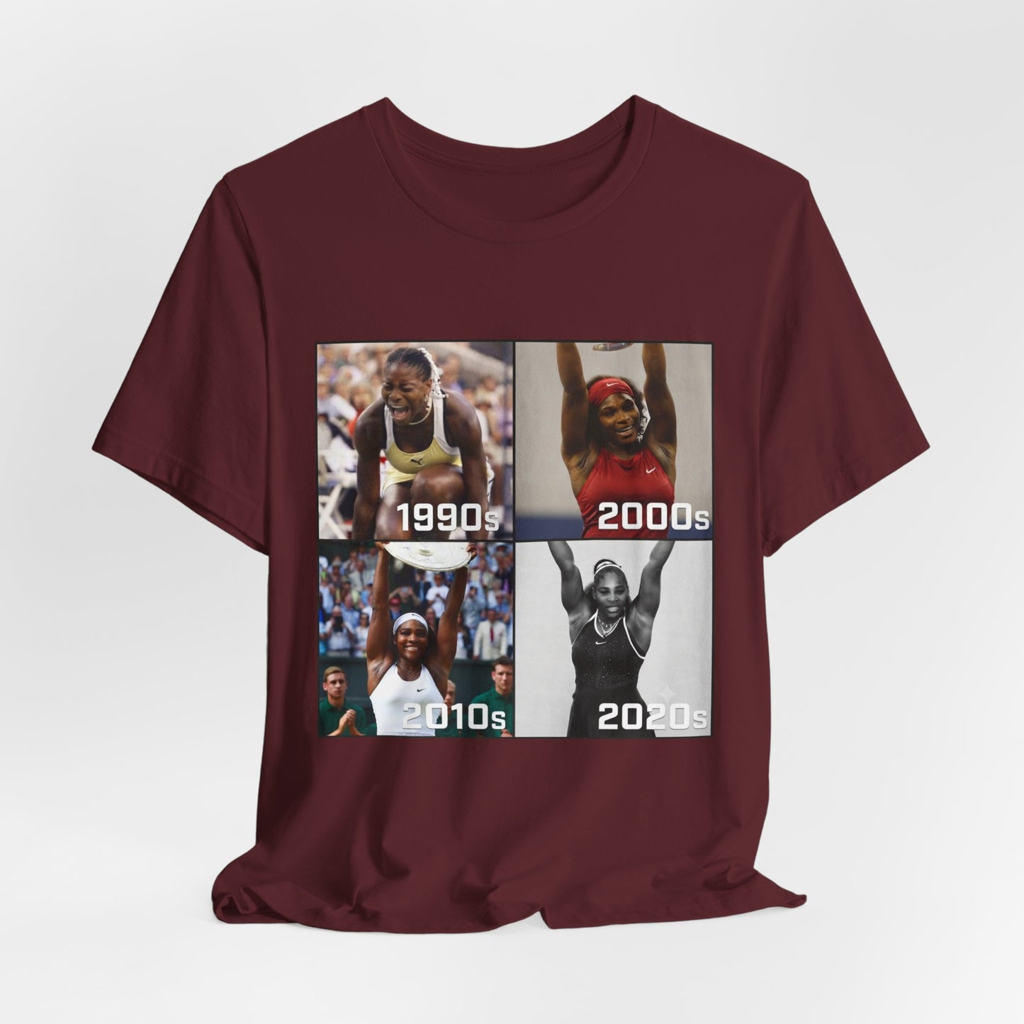 Decades of Champions Serena William’s 1990s–2020s Collage T-shirt