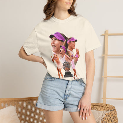 Tennis Graphic T-Shirt — 'Tennis: An Essential Element' Vintage Player Collage