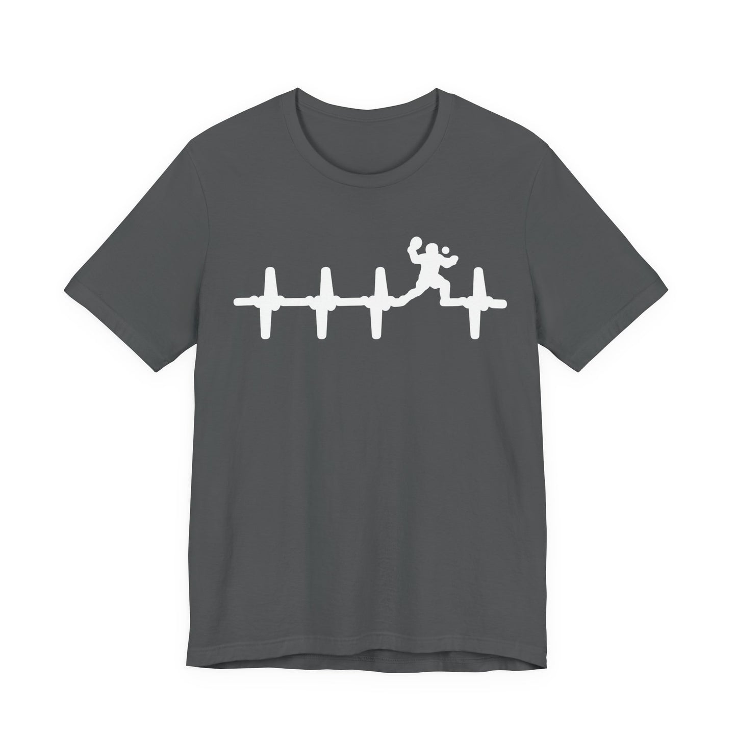 Runner Heartbeat T‑Shirt — Heartbeat EKG with Tennis Runner Graphic Tee