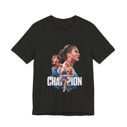 Champion Athlete Sabalenka Graphic Tee — "CHAMPION" Player Portrait T-Shirt