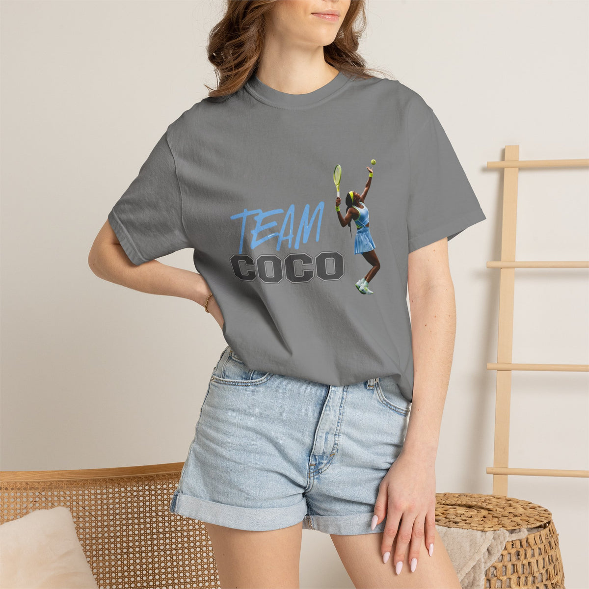 Team Coco Gauff Tennis T-Shirt — "TEAM COCO" Tennis Player Graphic Tee