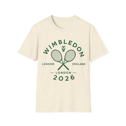 Wimbledon 2026 Tennis T‑Shirt — Vintage Rackets London Logo