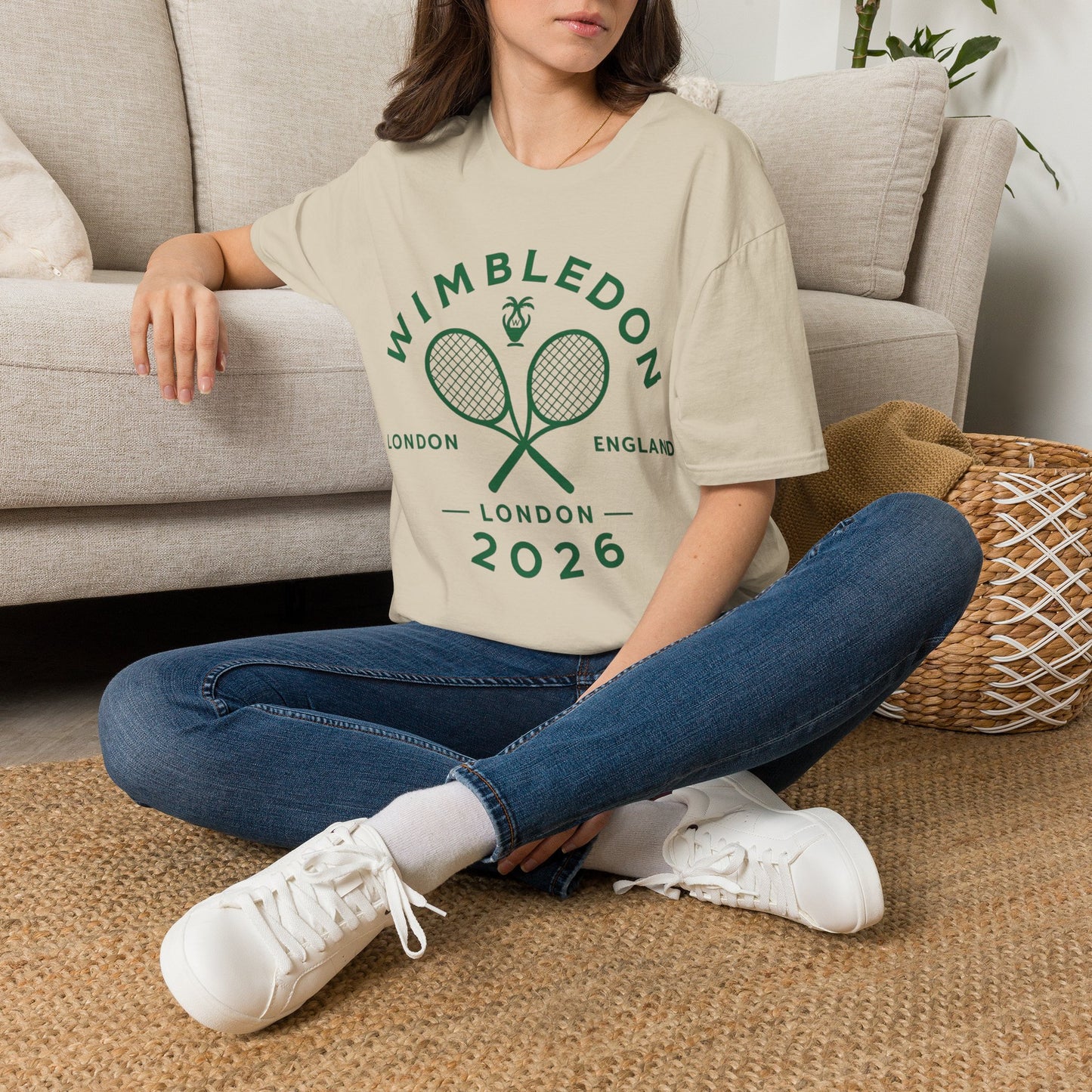 Wimbledon 2026 Tennis T‑Shirt — Vintage Rackets London Logo