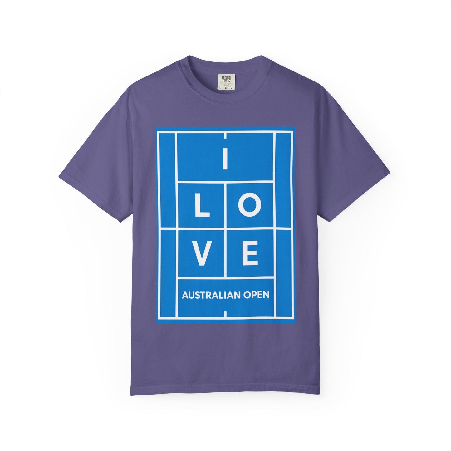 "I LOVE" Australian Open Tennis Court Graphic