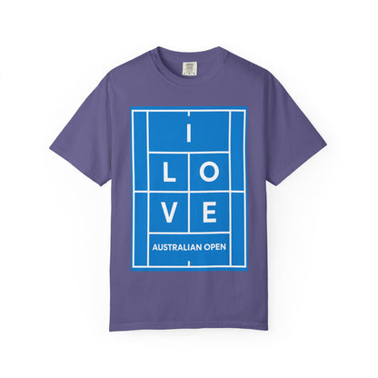 "I LOVE" Australian Open Tennis Court Graphic