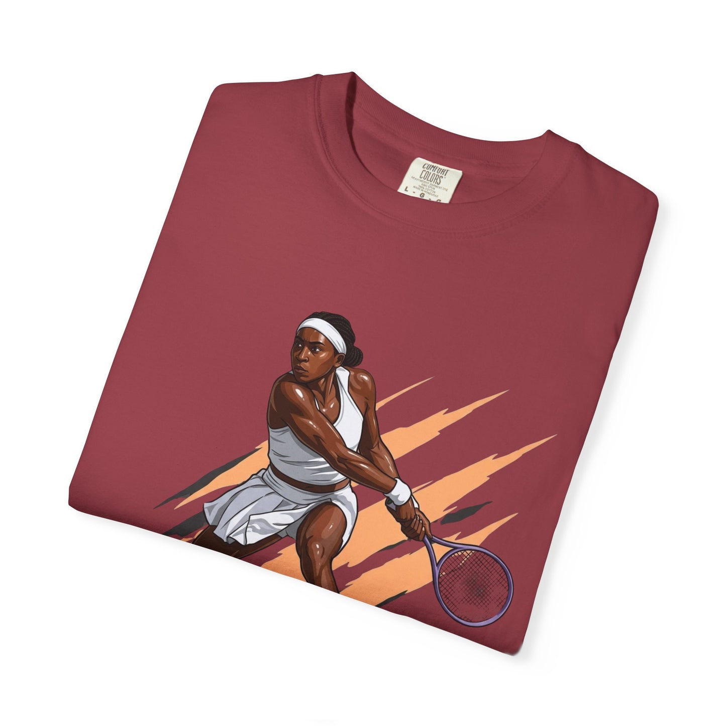 COCO GAUFF Tennis Player Graphic T-Shirt — Dynamic Women's Tennis Art Tee