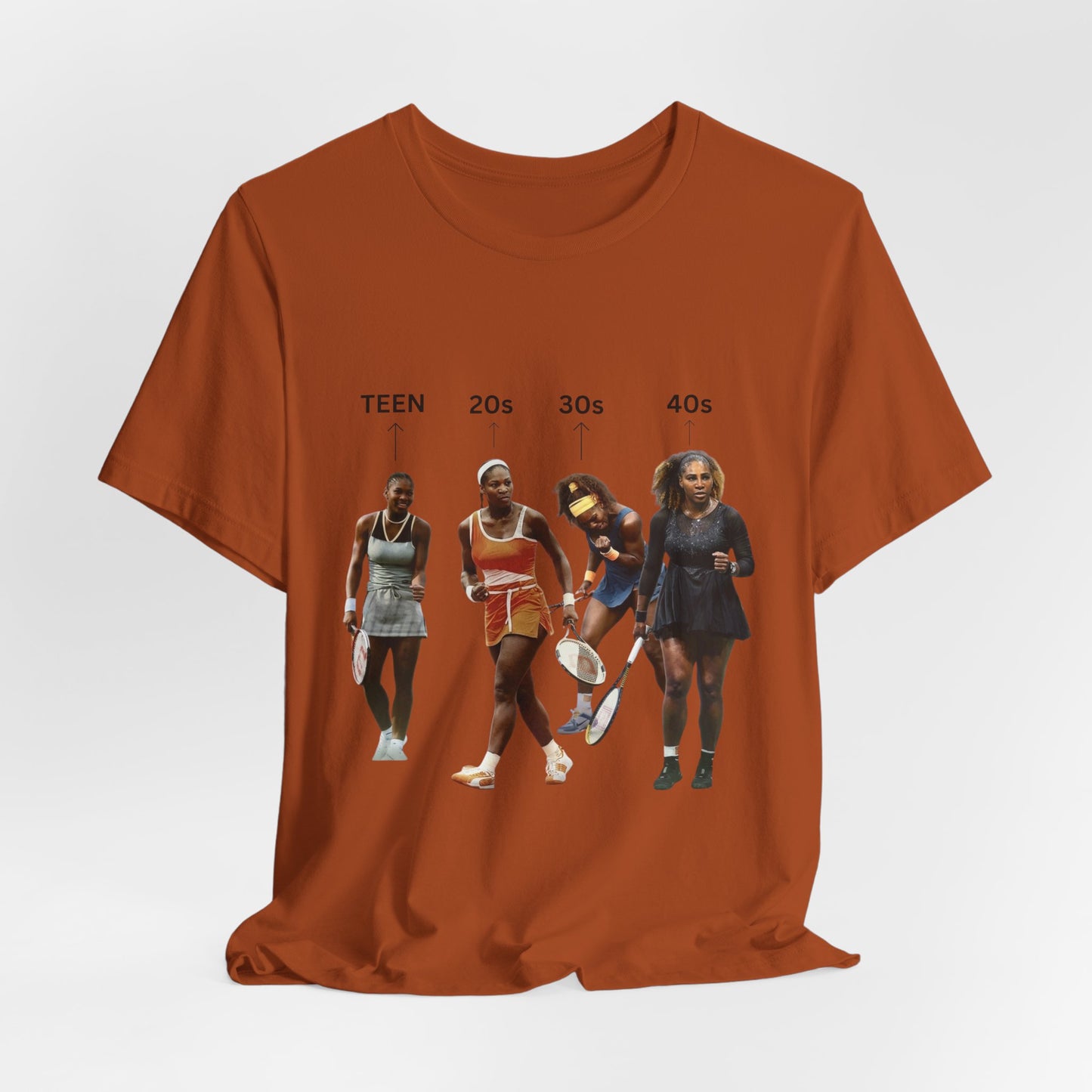 T-Shirt — Serena Williams Life Stages Graphic Tee (Teen · 20s · 30s · 40s)