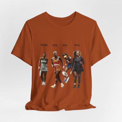 T-Shirt — Serena Williams Life Stages Graphic Tee (Teen · 20s · 30s · 40s)