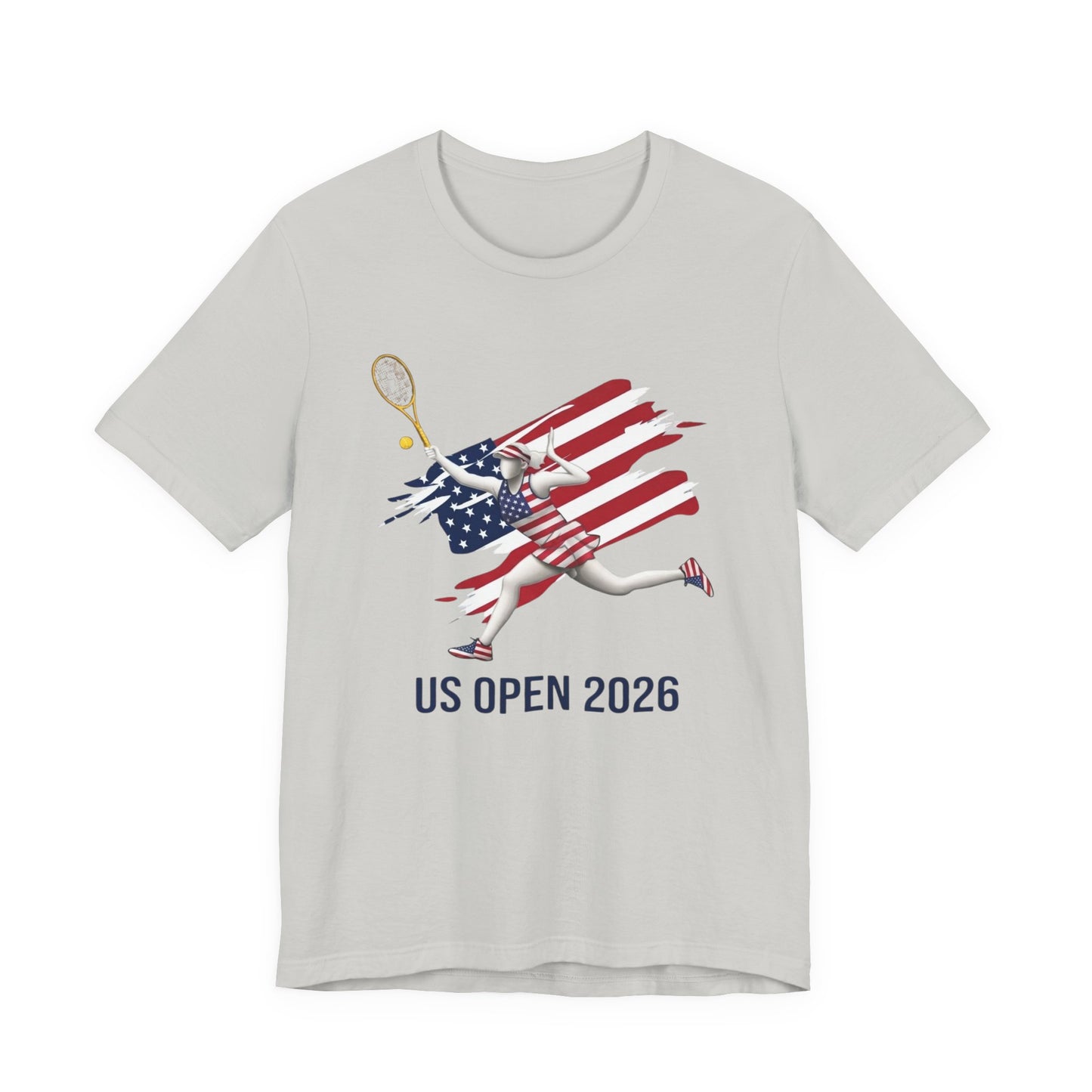 US Open 2026 Tennis Tee — American Flag Tennis Player Graphic T-Shirt