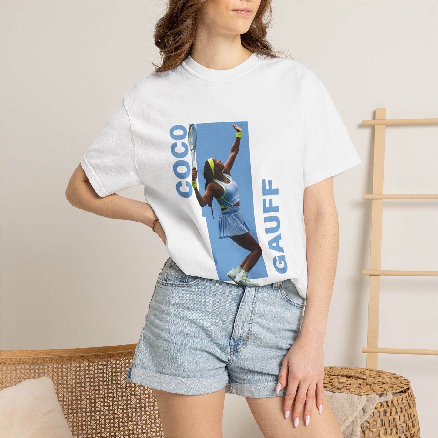 Coco Gauff T-Shirt — Retro Tennis Serve Graphic