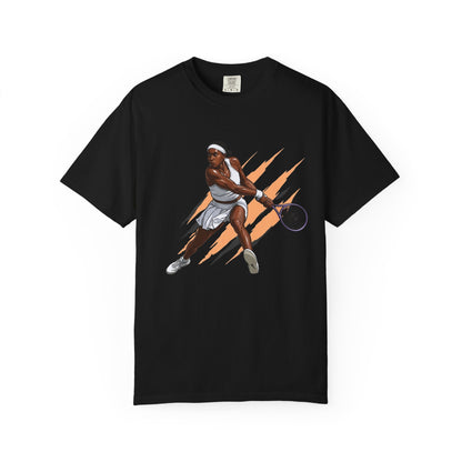 COCO GAUFF Tennis Player Graphic T-Shirt — Dynamic Women's Tennis Art Tee