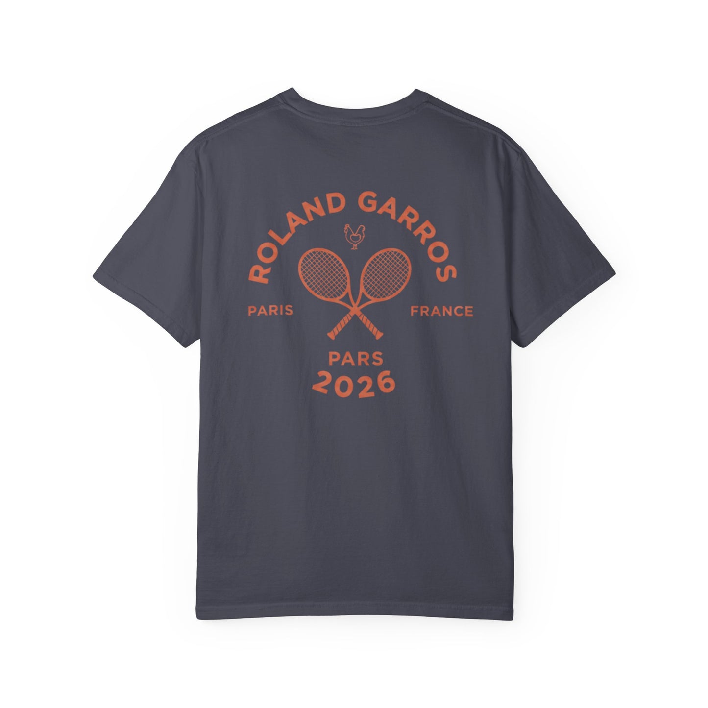 Roland Garros Retro Tennis Tee — Paris 2026 Garment-Dyed Court Shirt