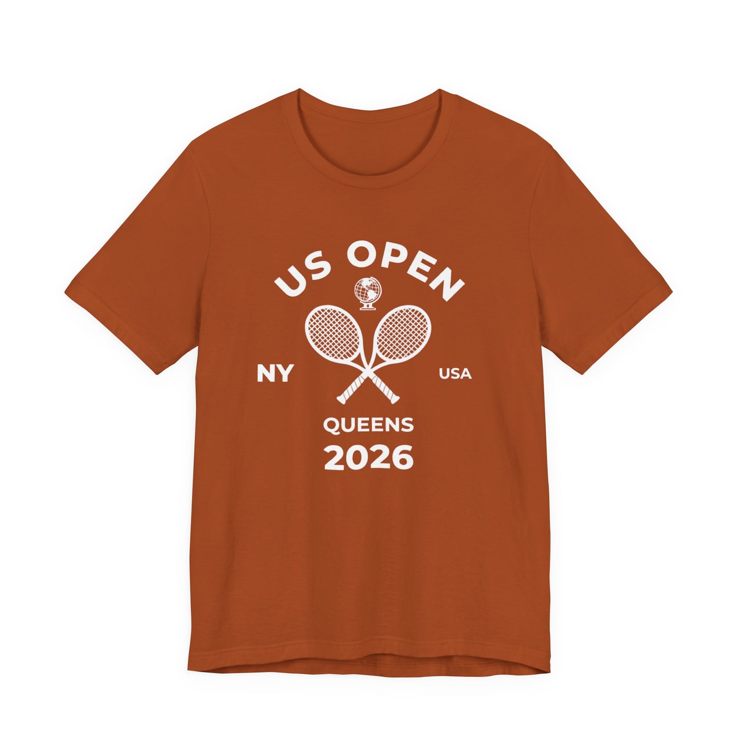 US Open Queens 2026 Tennis Tee — NY USA Vintage Racket T-Shirt