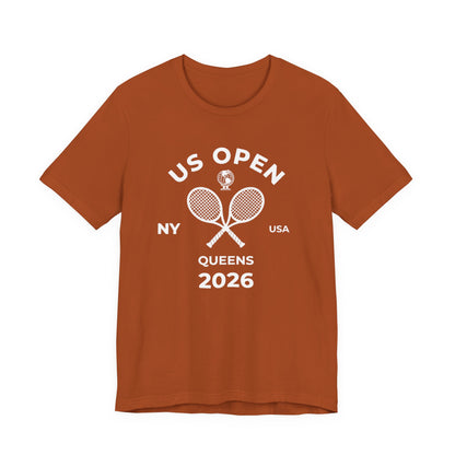 US Open Queens 2026 Tennis Tee — NY USA Vintage Racket T-Shirt