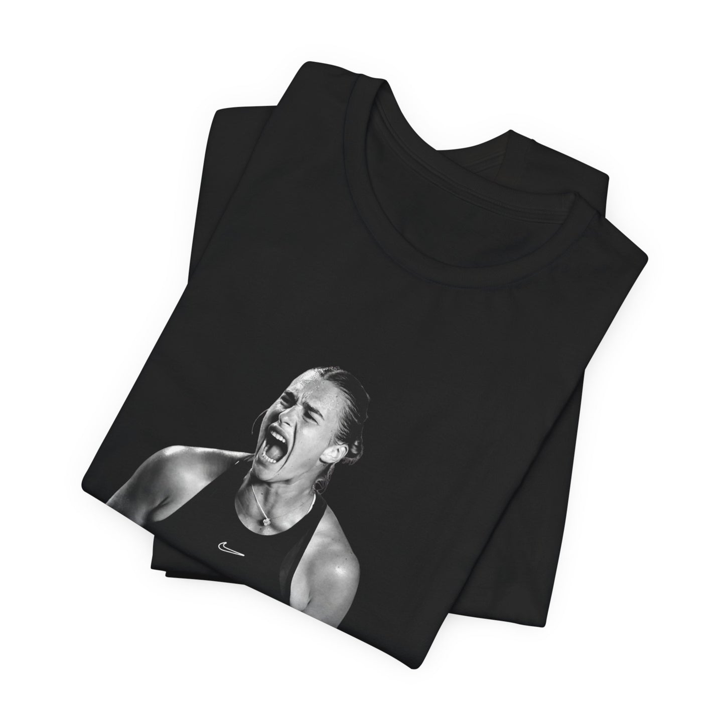 Tennis Player Sabalenka Graphic Tee — Energetic Champion Tennis T‑Shirt
