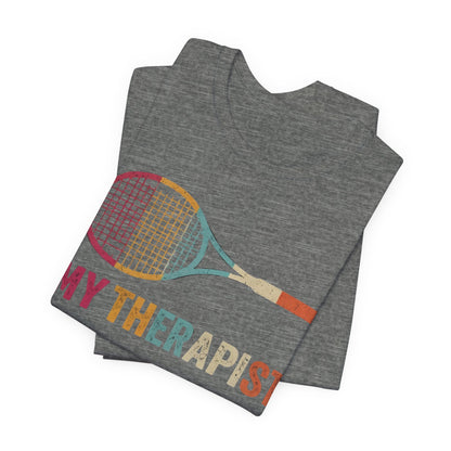 Tennis 'My Therapist' Graphic Tee — Funny Tennis Player Gift