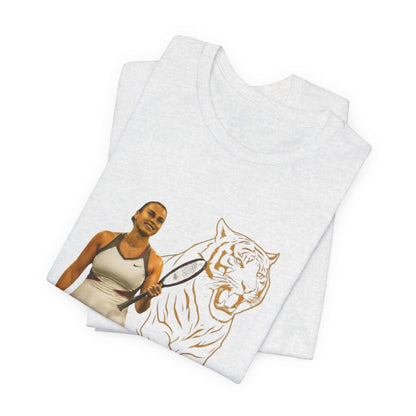 Sabalenka The Tigress Graphic Tee — Empowered Woman & Tiger Illustration