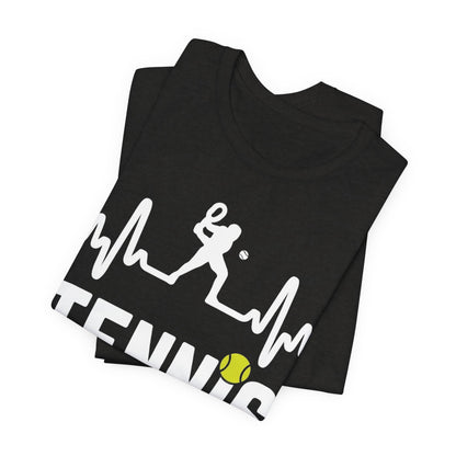 Tennis Pulse Tee — Heartbeat Tennis Player Graphic Shirt
